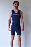 Combinaison d'aviron JL Funny 8 réfléchissante - bleu marine - homme