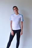 JL Tech Shirt manches courtes - unisexe - blanc / bleu colombie