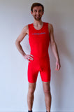 Combinaison d'aviron JL Funny 8 réfléchissante - rouge - Homme