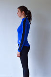 JL Tech Shirt manches longues - unisexe - bleu royal / noir
