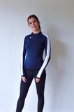 JL Tech Shirt manches longues - unisexe - bleu marine / blanc