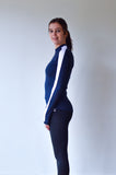 JL Tech Shirt manches longues - unisexe - bleu marine / blanc