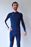 JL Tech Shirt manches longues - unisexe - bleu marine / blanc