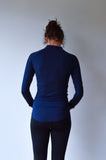 Jl tech shirt à tirette manches longues Funny Skif - unisexe - bleu marine