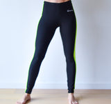 JL Lange roeibroek - unisex - zwart met Hi-Vis streep