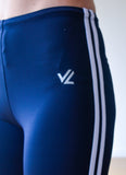 JL Lange roeibroek - unisex - navy met witte speedstripes
