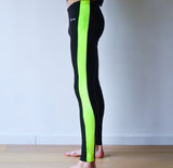 JL Lange roeibroek - unisex - zwart met Hi-Vis streep