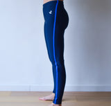 JL Lange roeibroek - unisex - navy met speedstripe royal blue