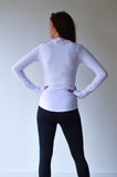 JL Tech Shirt manches longues - unisexe - blanc / fuchsia