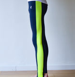 JL Lange roeibroek - unisex - navy met Hi-Vis streep
