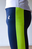 JL Lange roeibroek - unisex - navy met Hi-Vis streep