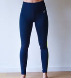 JL Lange roeibroek - unisex - navy met Hi-Vis streep