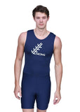 Combinaison d'aviron JL reflective blade blue marine - homme