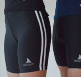 JL roeishort Hudson unisex - zwart met dubbele speedstripe