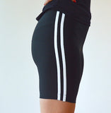 JL roeishort Hudson unisex - zwart met dubbele speedstripe