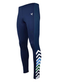 Collant d'aviron JL - unisexe - bleu marine à bande verticale Hi-Vis