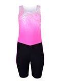 JL Roeipak 'topografie' met 2 Hi-Vis speedstripes Rose - dames