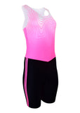 JL Roeipak 'topografie' met 2 Hi-Vis speedstripes Rose - dames