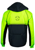 JL Roeijacket 'Sequel' met kap - unisex - HiVis groen - Carbon
