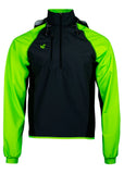 JL Roeijacket 'Sequel' met kap - unisex - HiVis groen - Carbon