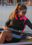 Gilet JL 'sequel' femme - orange avec noir