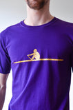 T-shirt TEBO ROWER - paars/geel - heren
