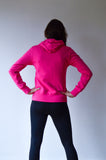 Hooded sweater hot pink - dames