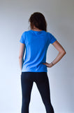 T-shirt Tebo rower - bleu / rose - femme